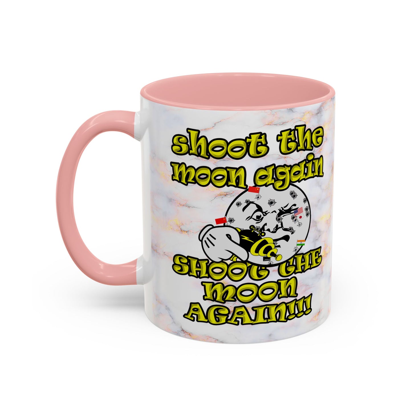 shoot the moon again - Accent Mug (white marble)