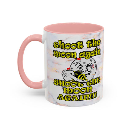 shoot the moon again - Accent Mug (white marble)