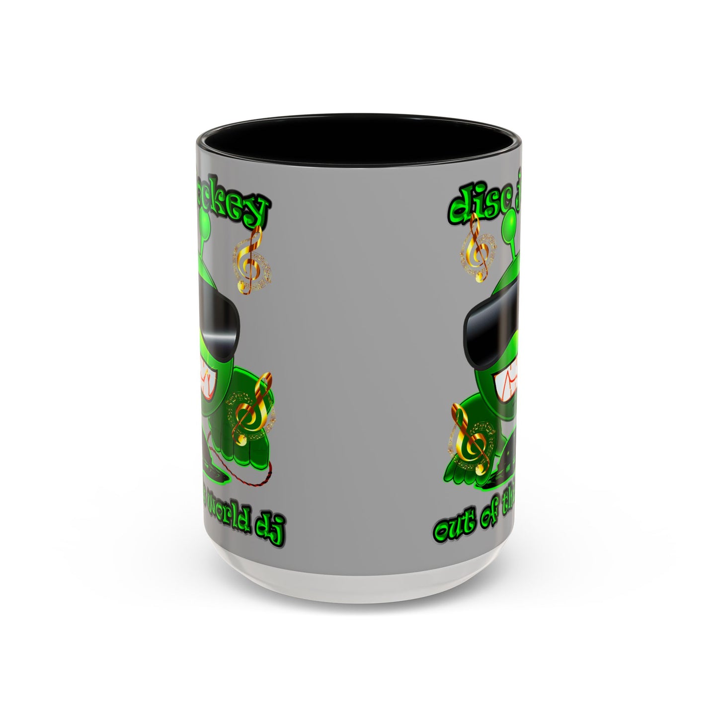 disc jockey - Accent Mug (light grey)