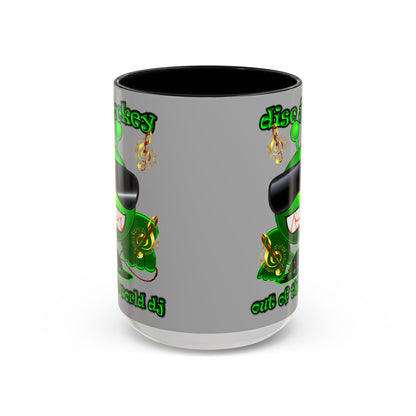 disc jockey - Accent Mug (light grey)