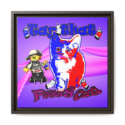 tag that - framed canvas art (purple-pink wave)