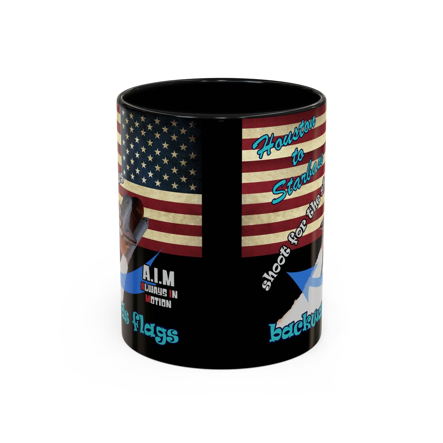shoot for the stars - Accent Mug (black)