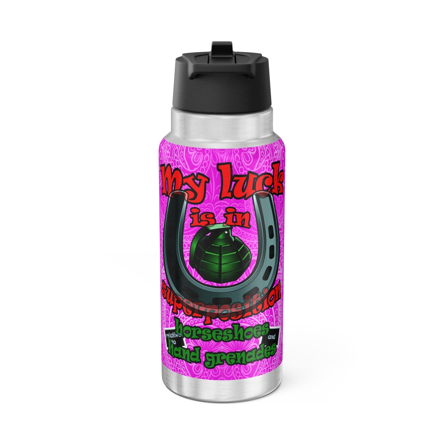 my luck - Gator Tumbler, 32oz  (pink swirl)