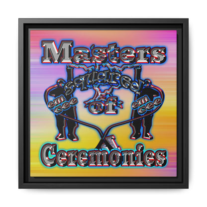 em cee squared - framed canvas art (color blur)