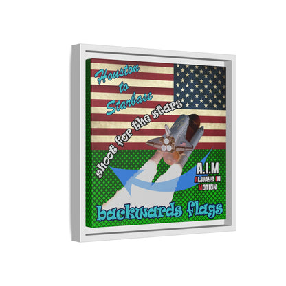shoot for the stars - framed canvas art (logo green)