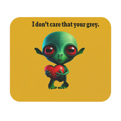 I don't care that your grey - Mouse Pad (Rectangle) (yellow)