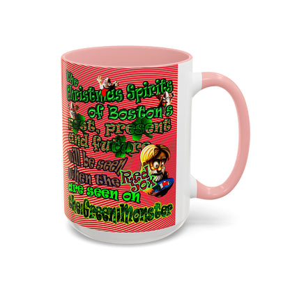 christmas spirits of boston - Accent Mug (yellow-orange wave)