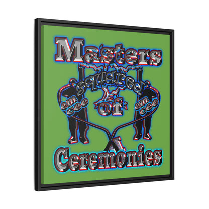 em cee squared - framed canvas art (green)