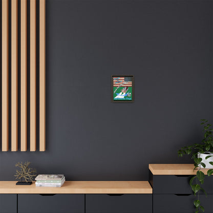 shoot for the stars - framed canvas art (dark green)