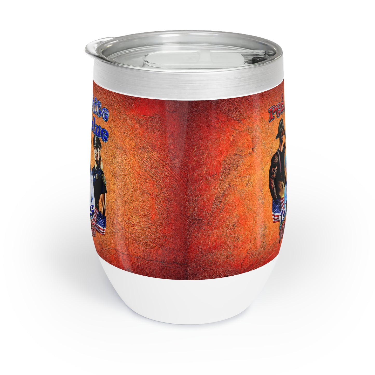 rw&b lives matter - Chill Wine Tumbler (burnt orange)