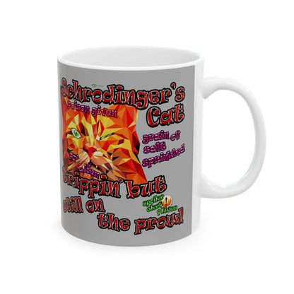 schrodinger's cat - White Mug (light grey)