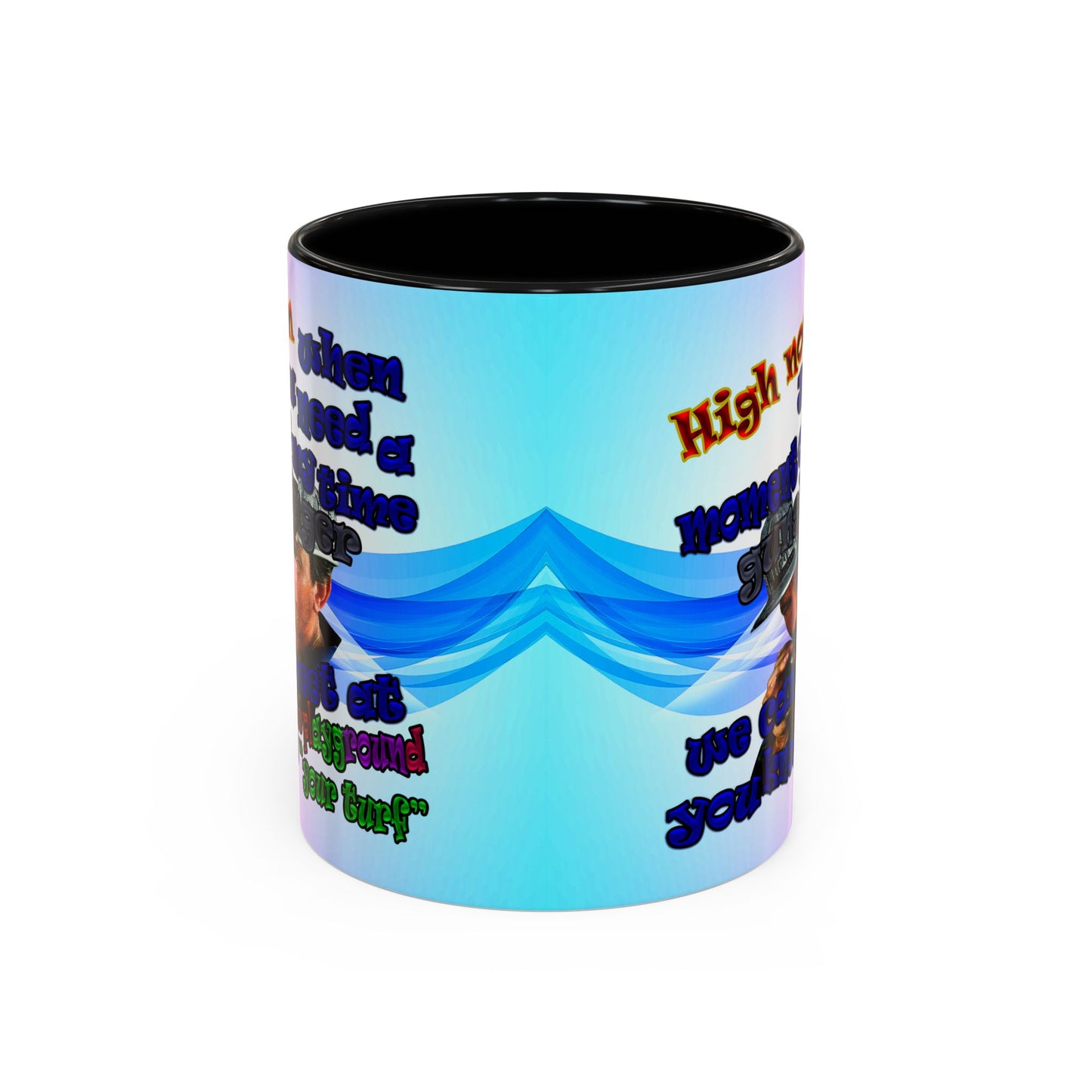 high noon - Accent Mug (light blue-pink wave)