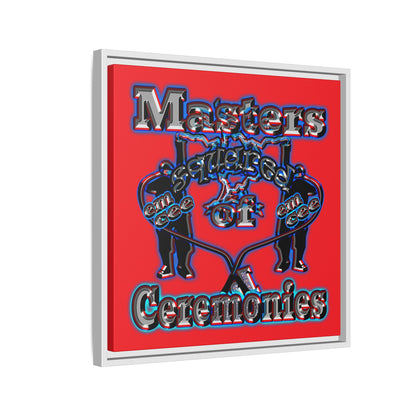 em cee squared - framed canvas art (red)