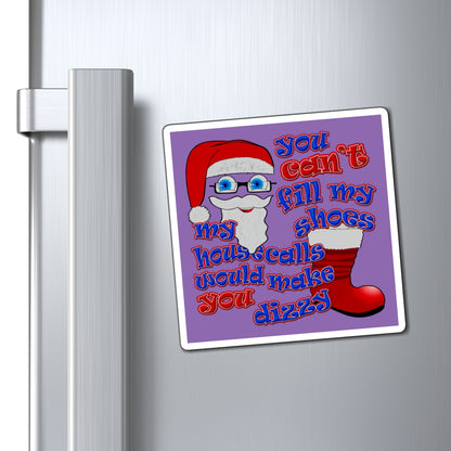 santa's shoes - Magnets - (light purple)