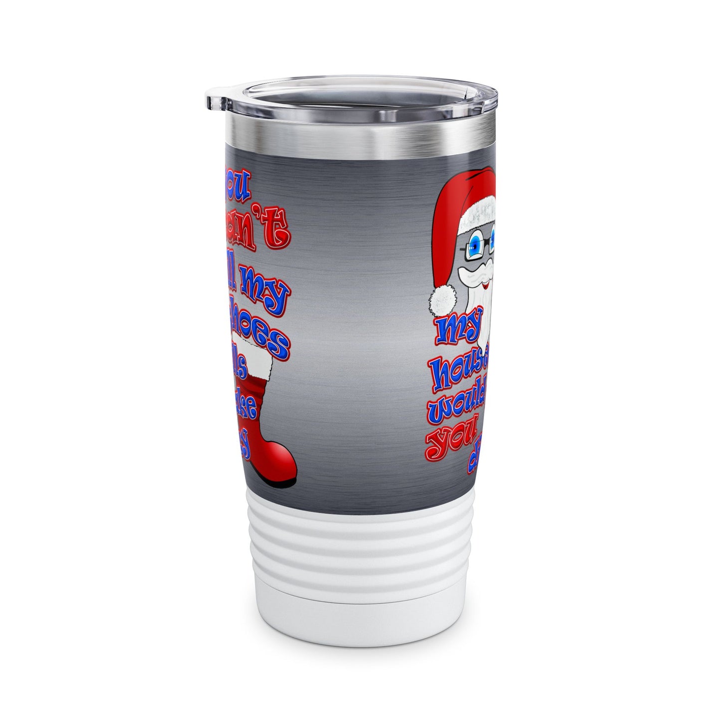 santa's shoes - Ringneck Tumbler, 20oz (brushed nickel)