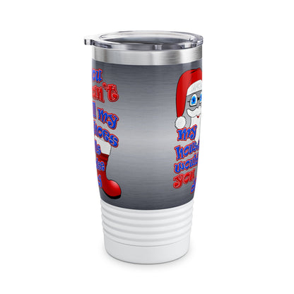 santa's shoes - Ringneck Tumbler, 20oz (brushed nickel)