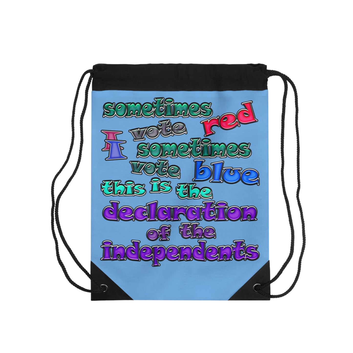 declaration of the independents - Drawstring Bag (light blue)
