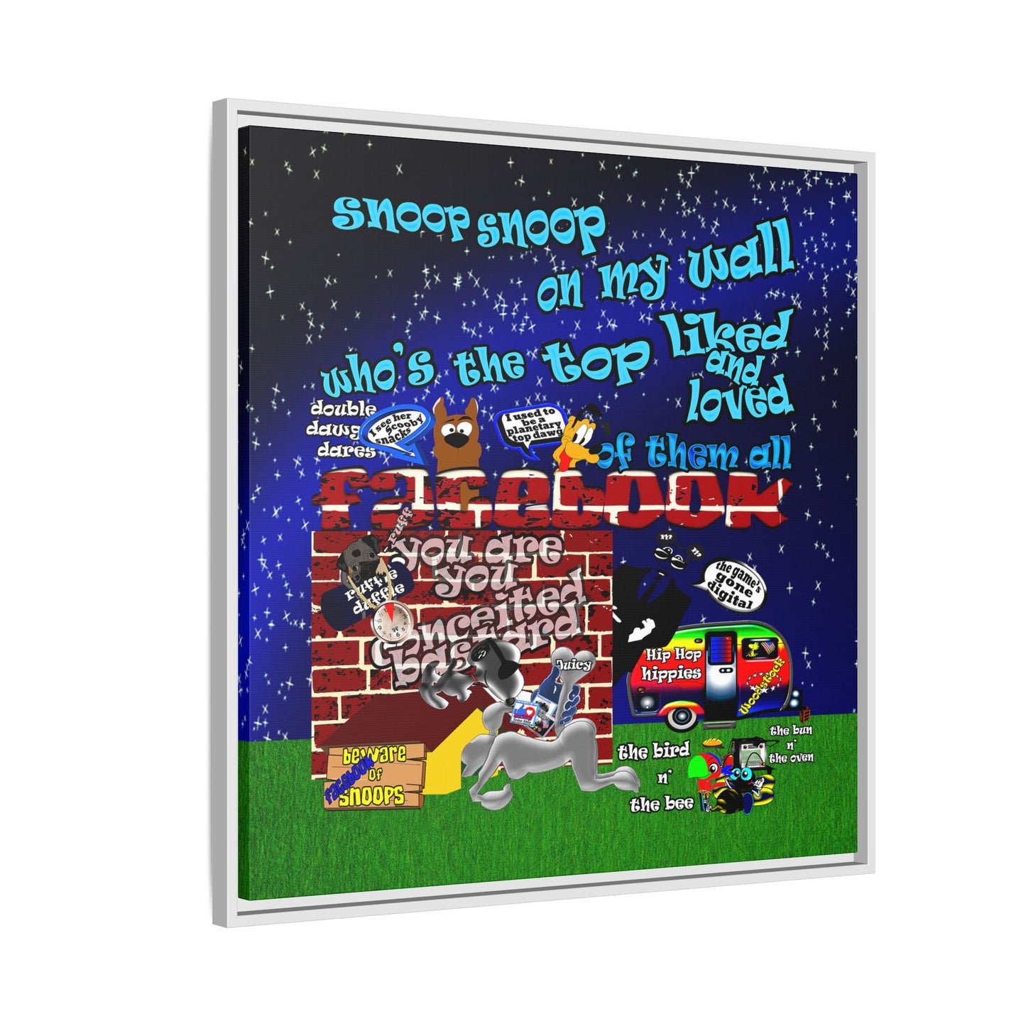 snoops - framed canvas art