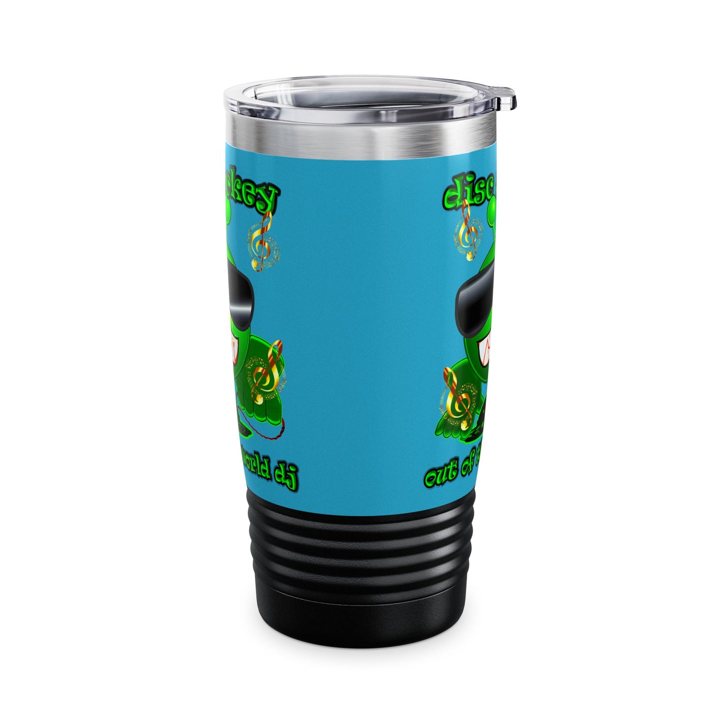 disc jockey - Ringneck Tumbler, 20oz (turquoise)