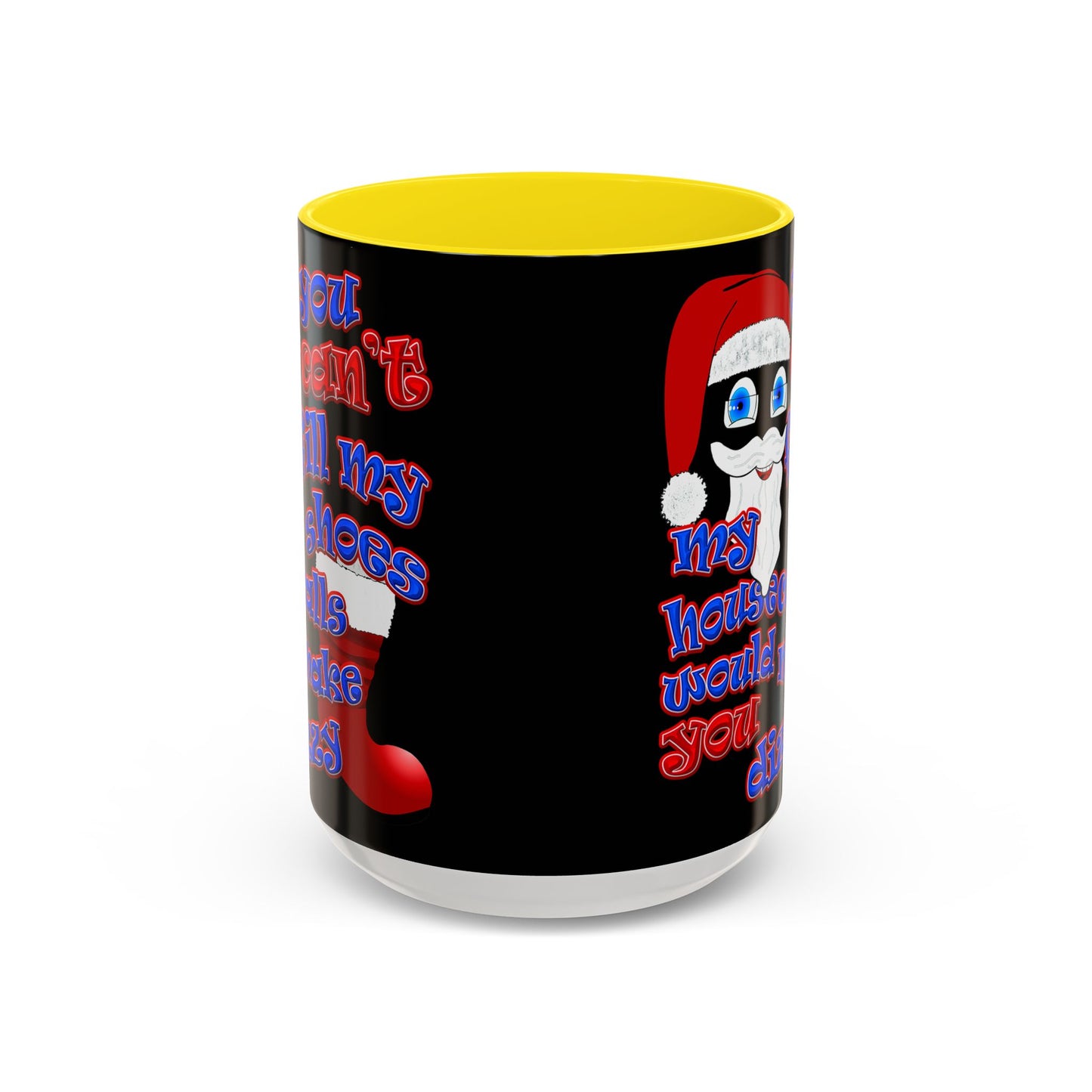 santa's shoes - Accent Mug (black)