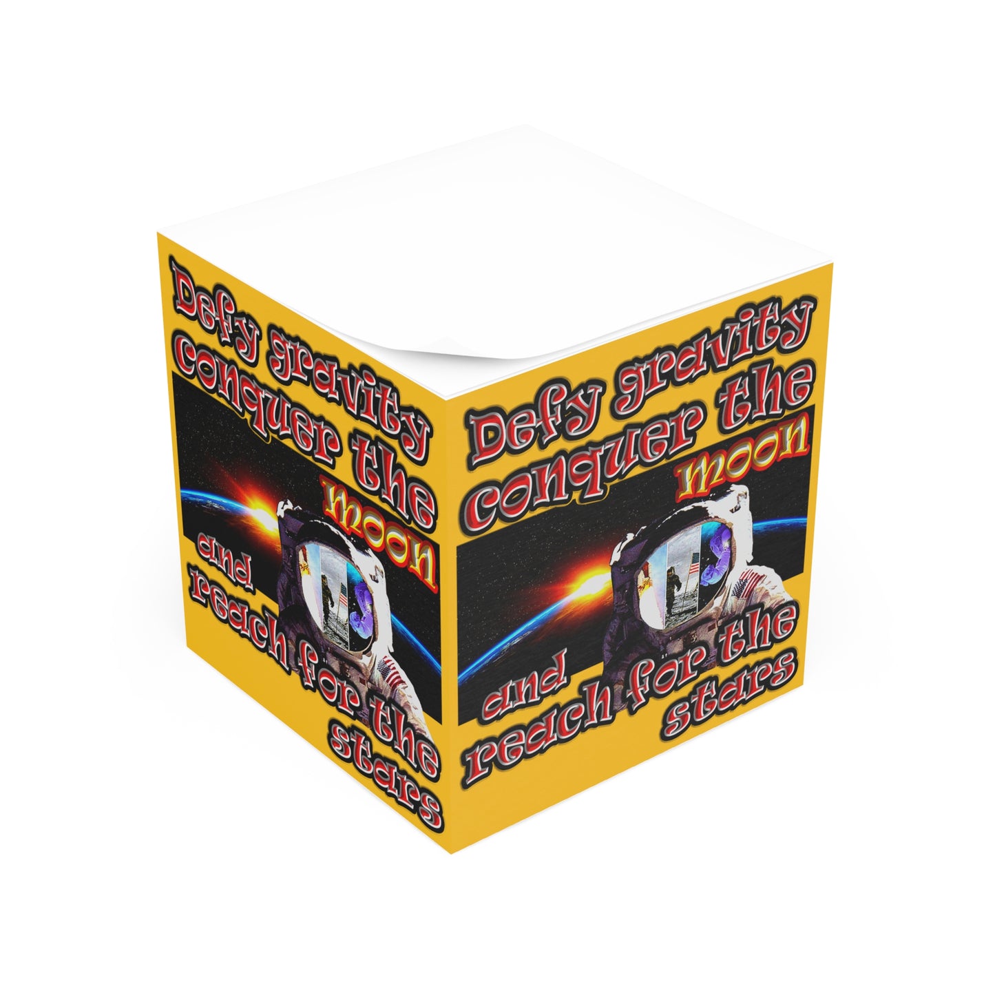 defy conquer reach - note cube (yellow)