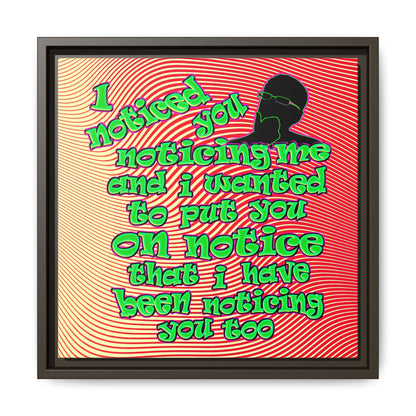 noticed you noticing - framed canvas art (yellow-orange wave)