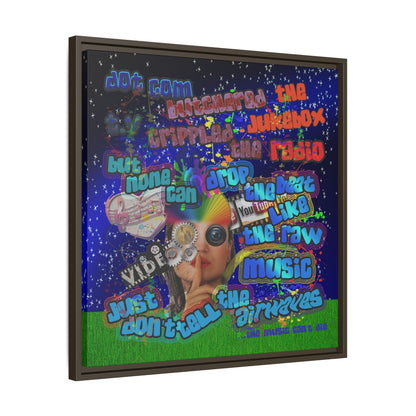 drop the beat - framed canvas art ('snoops' background)