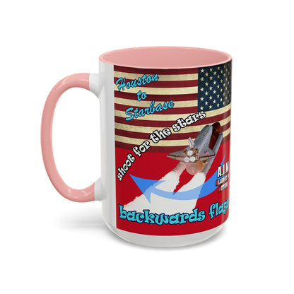 shoot for the stars - Accent Mug (dark red)