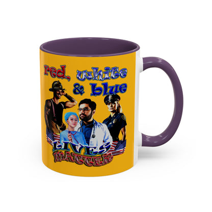 rw&b lives matter - Accent Mug (yellow)