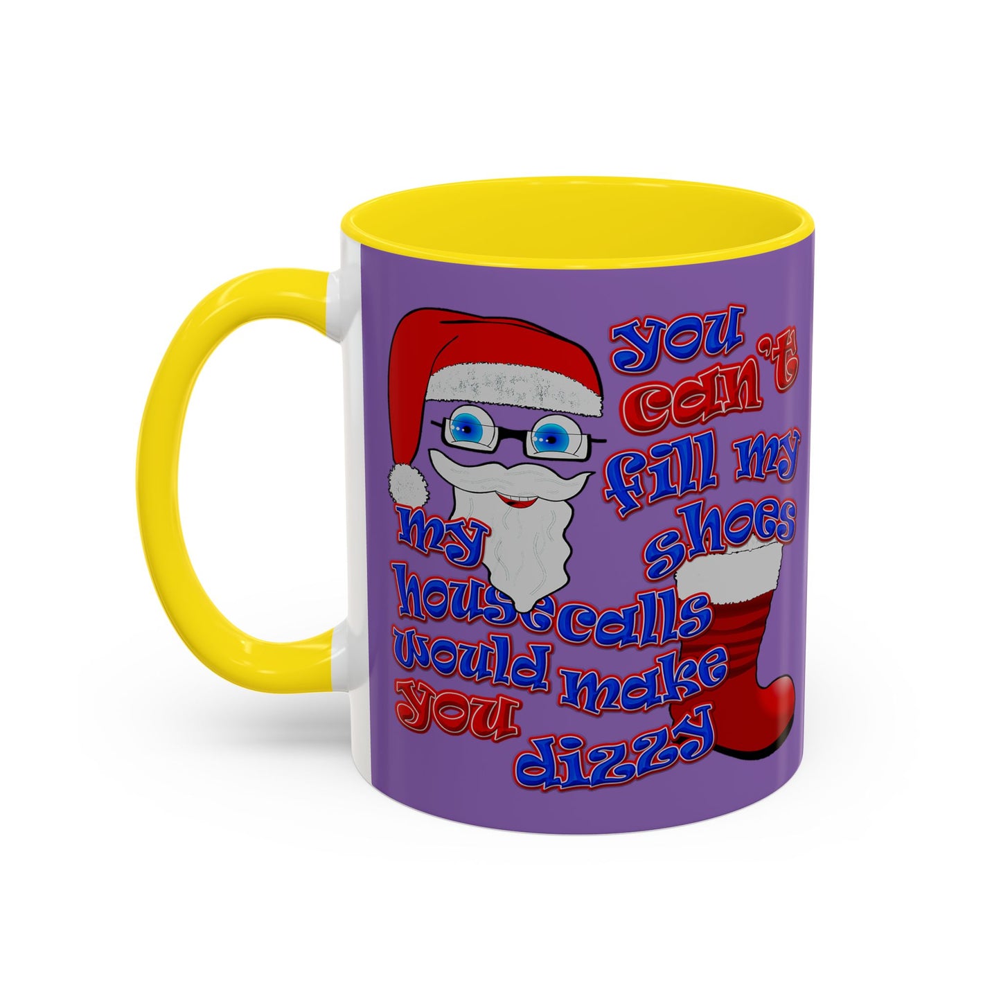 santa's shoes - Accent Mug (light purple)