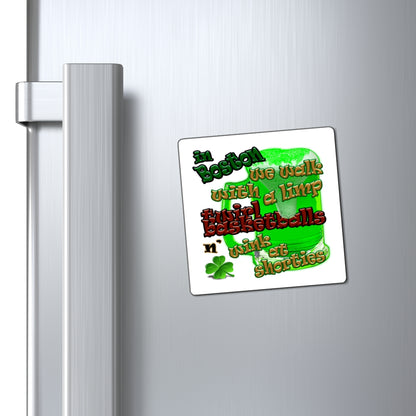 celtics logo - Magnets - (white)