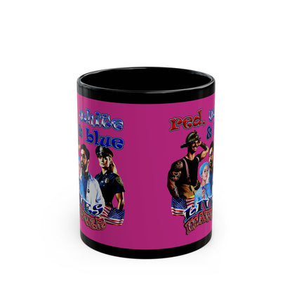 rw&b lives matter - Black Mug (pink)