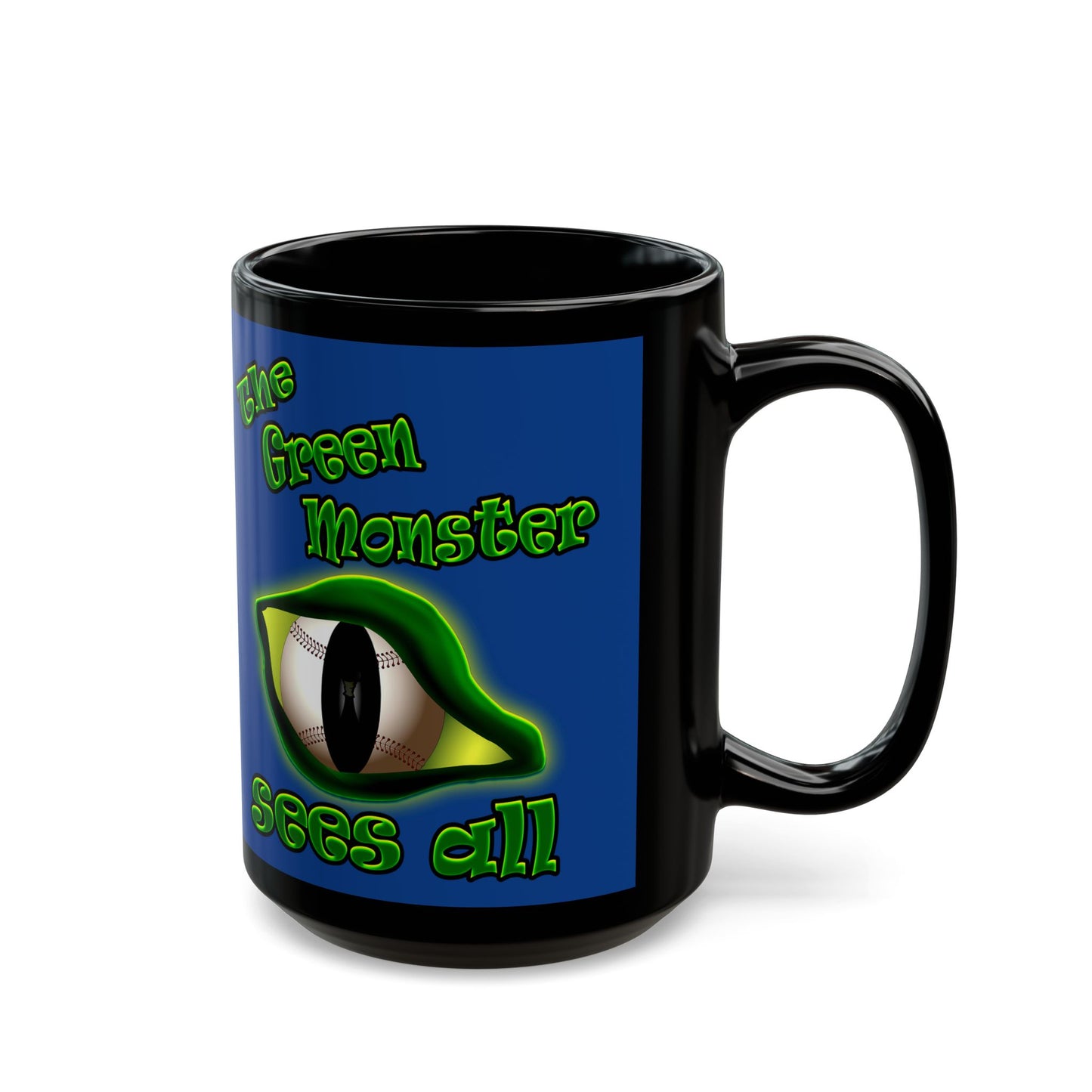 green monster - Black Mug (dark blue)