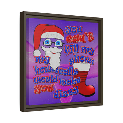 santa's shoes - framed canvas art (purple-pink wave)