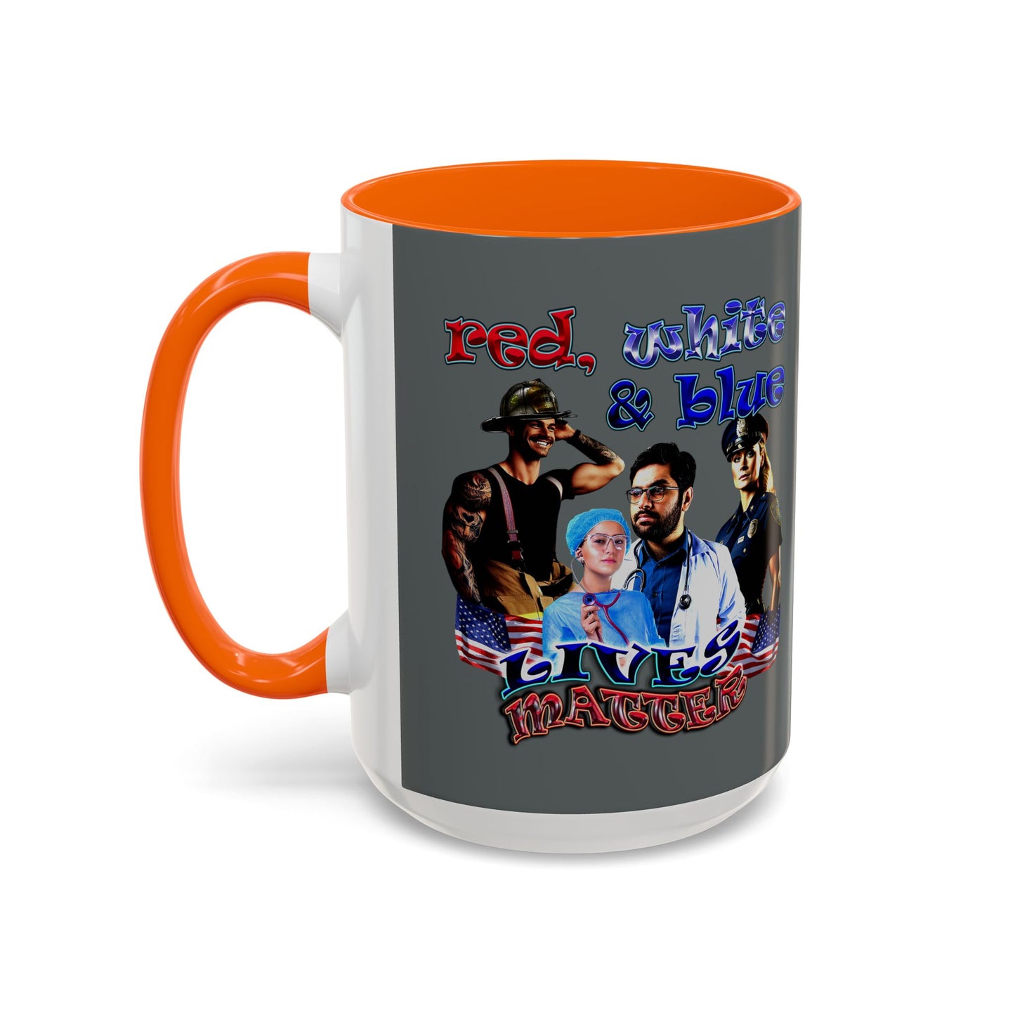 rw&b lives matter - Accent Mug (dark grey)