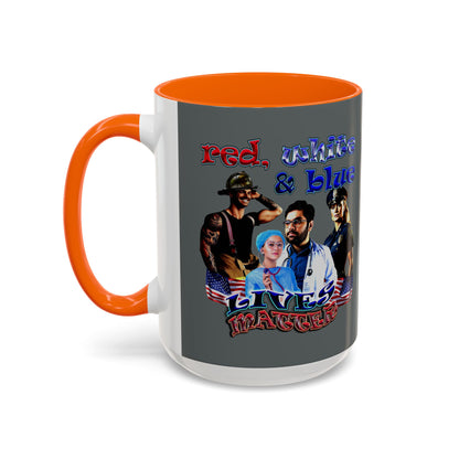 rw&b lives matter - Accent Mug (dark grey)