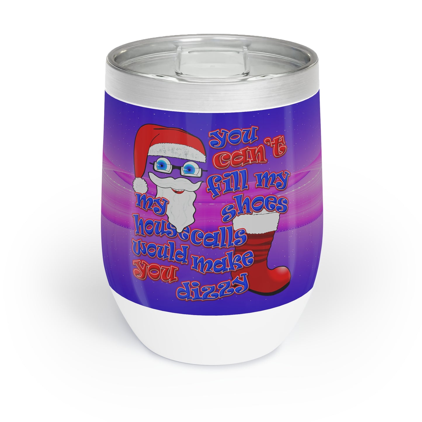 santa's shoes - Chill Wine Tumbler (purple-pink wave)