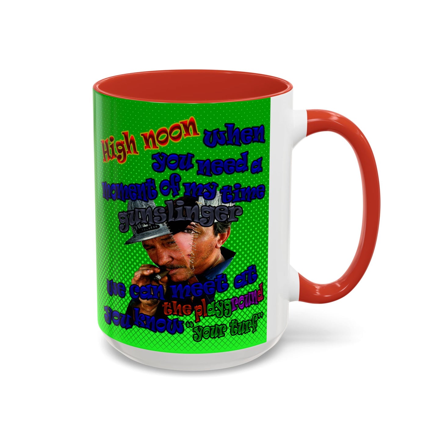 high noon - Accent Mug (logo green)