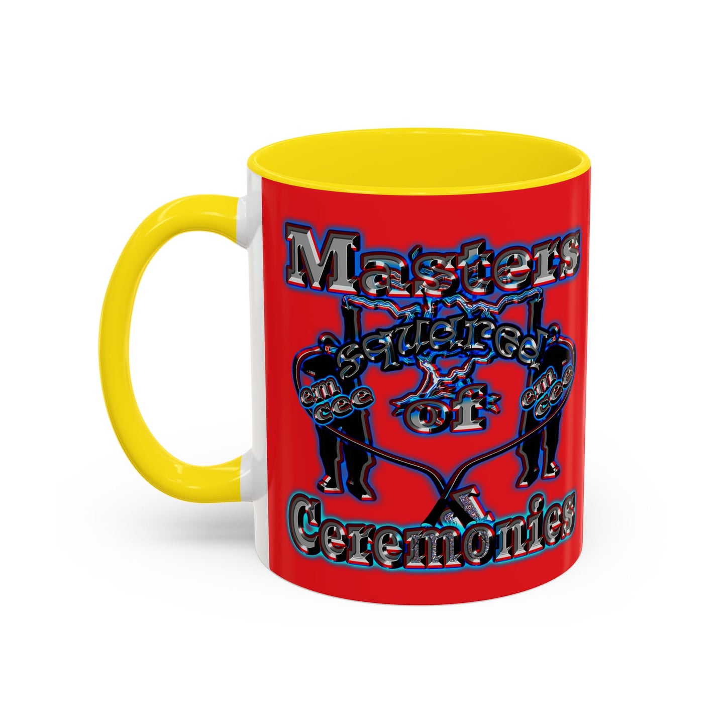 em cee squared - Accent Mug (red)