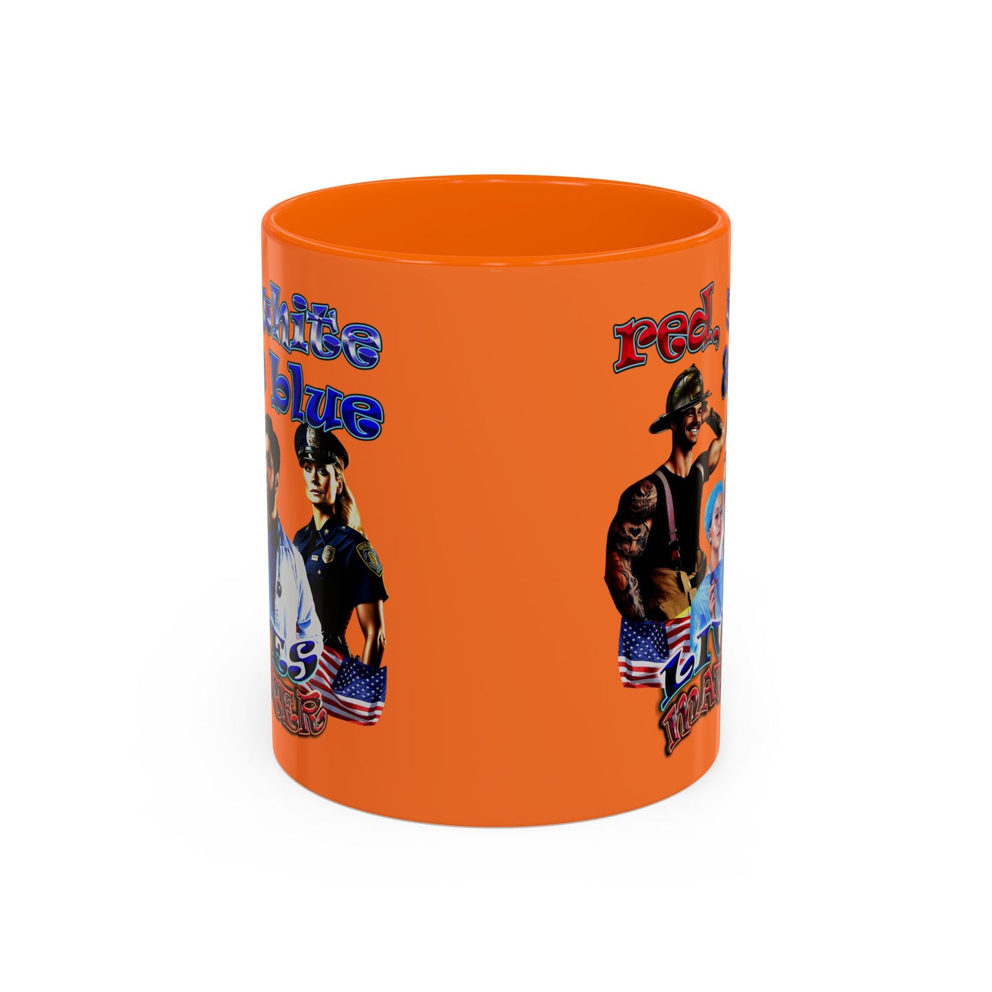 rw&b lives matter - Accent Mug (crusta)