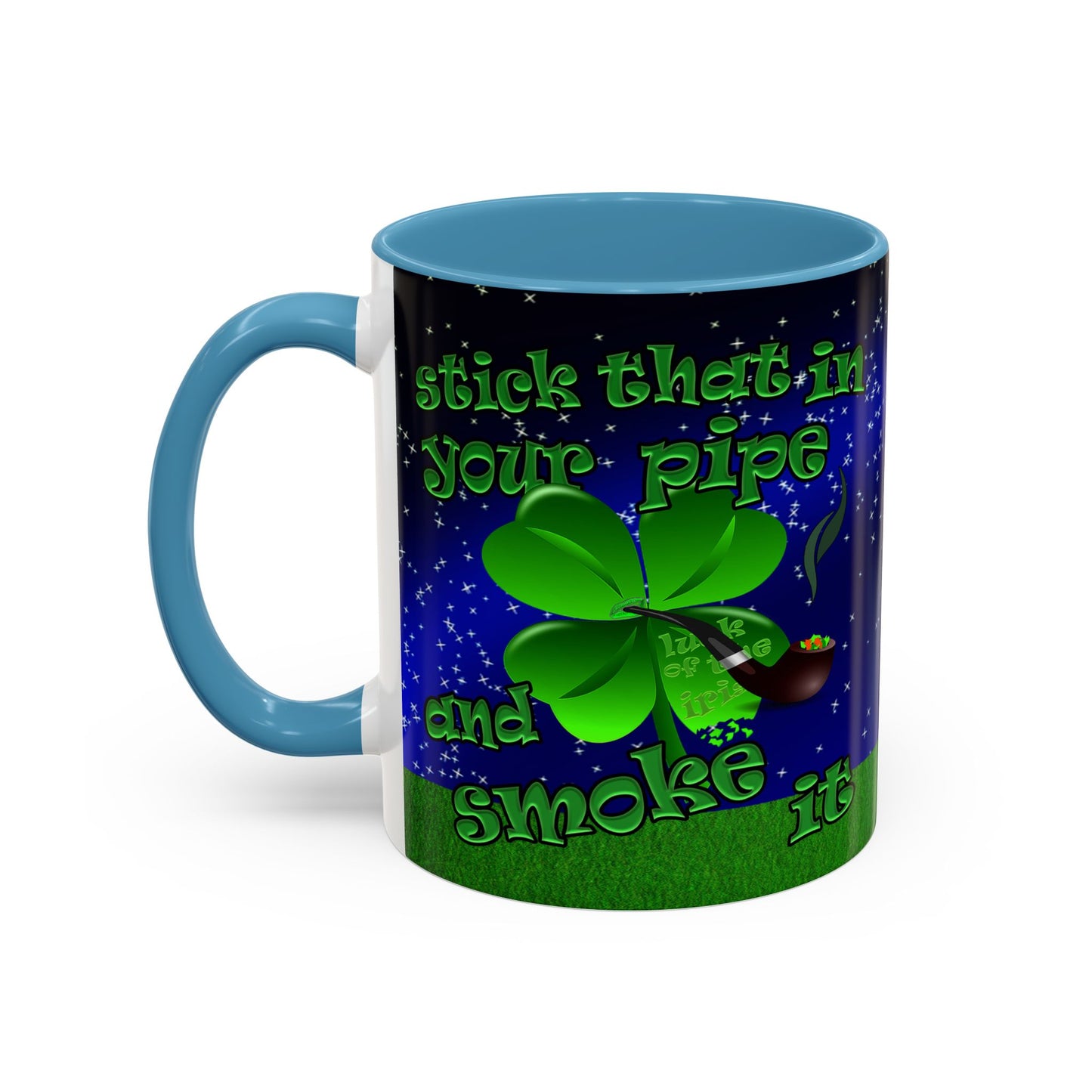 celtics logo - Accent Mug ('snoops' background)