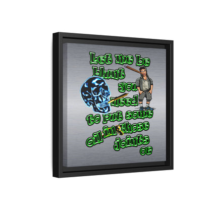 og - framed canvas art (brushed nickel)