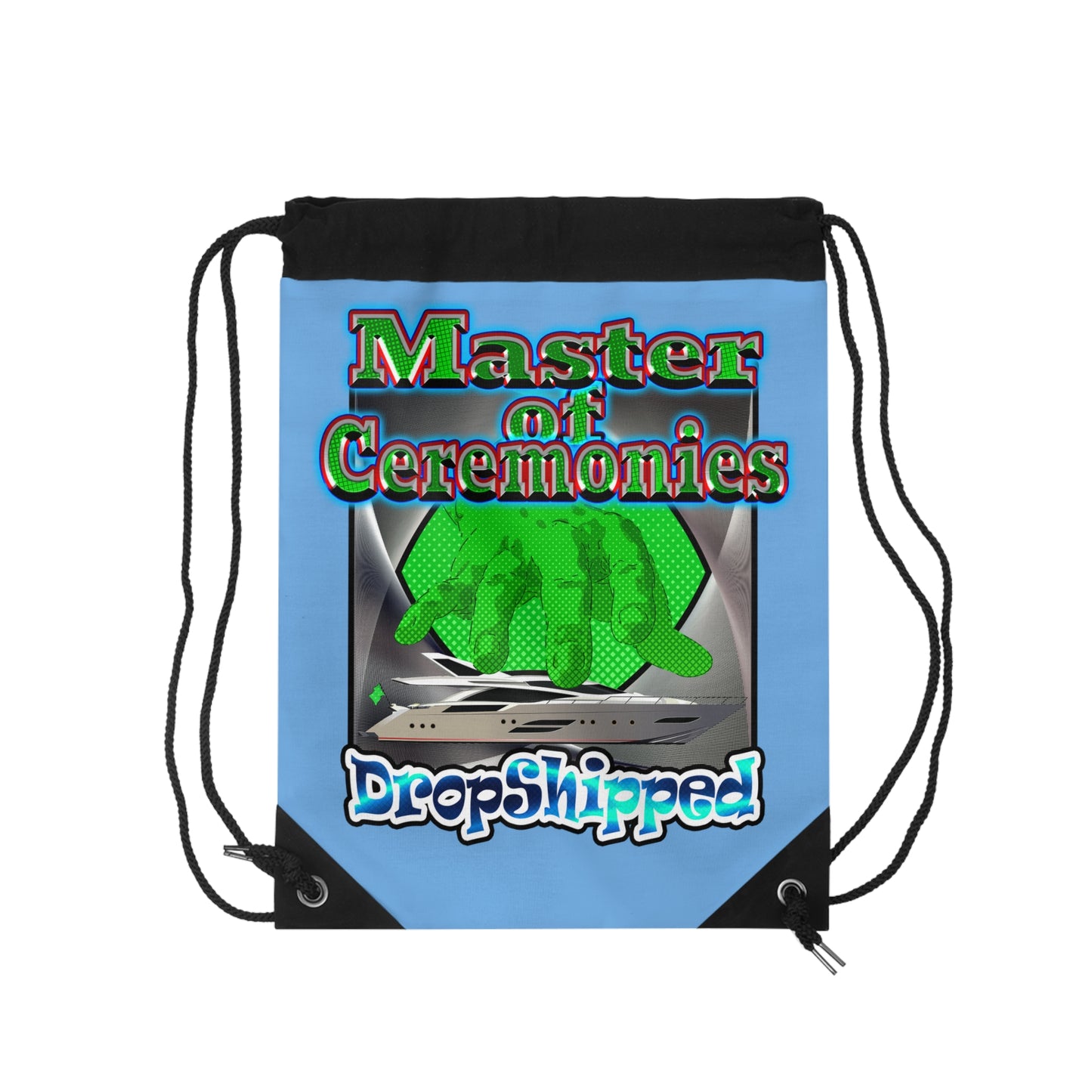 logo - Drawstring Bag (light blue)