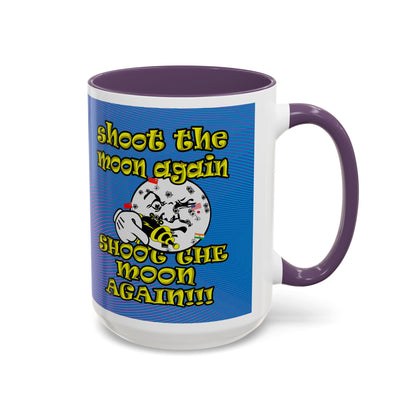 shoot the moon again - Accent Mug (light blue-purple wave)