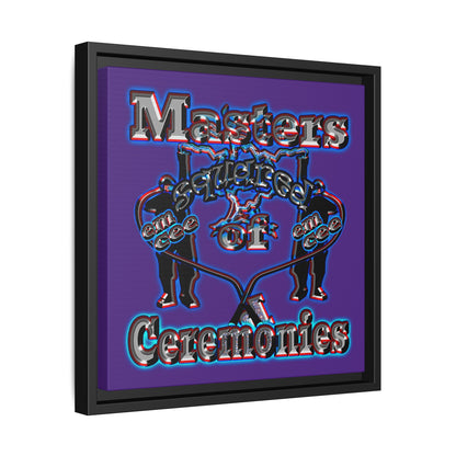 em cee squared - framed canvas art (purple)