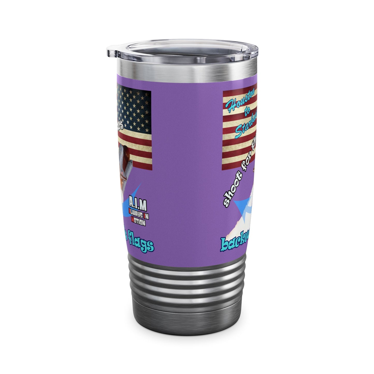 shoot for the stars - Ringneck Tumbler, 20oz (light purple)