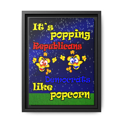 popping like popcorn - framed canvas art ('snoops' background)