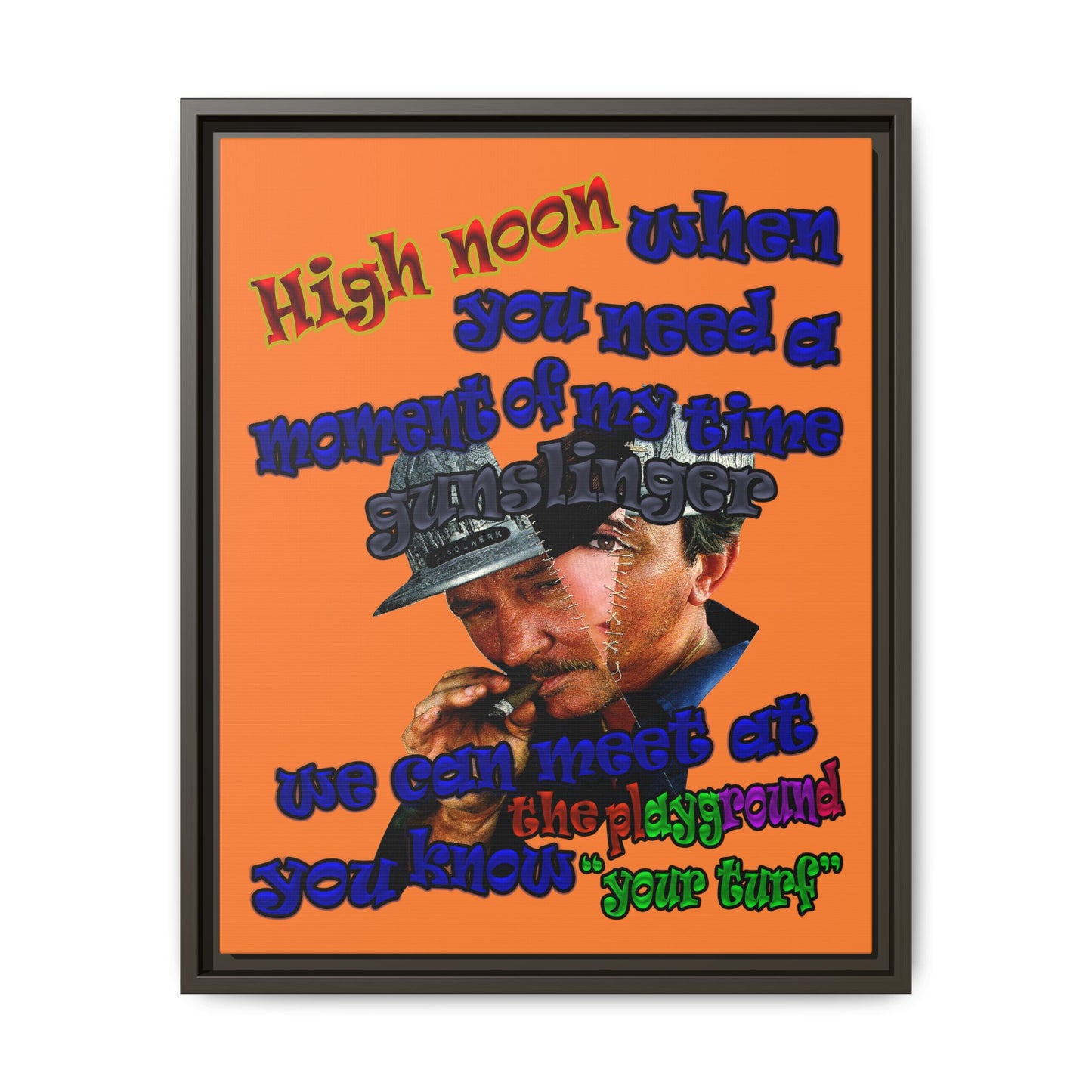 high noon - framed canvas art (crusta)