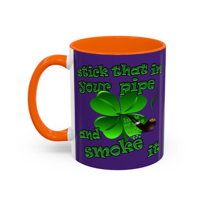 celtics logo - Accent Mug (purple)