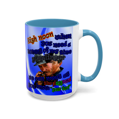 high noon - Accent Mug (blue-white wave)